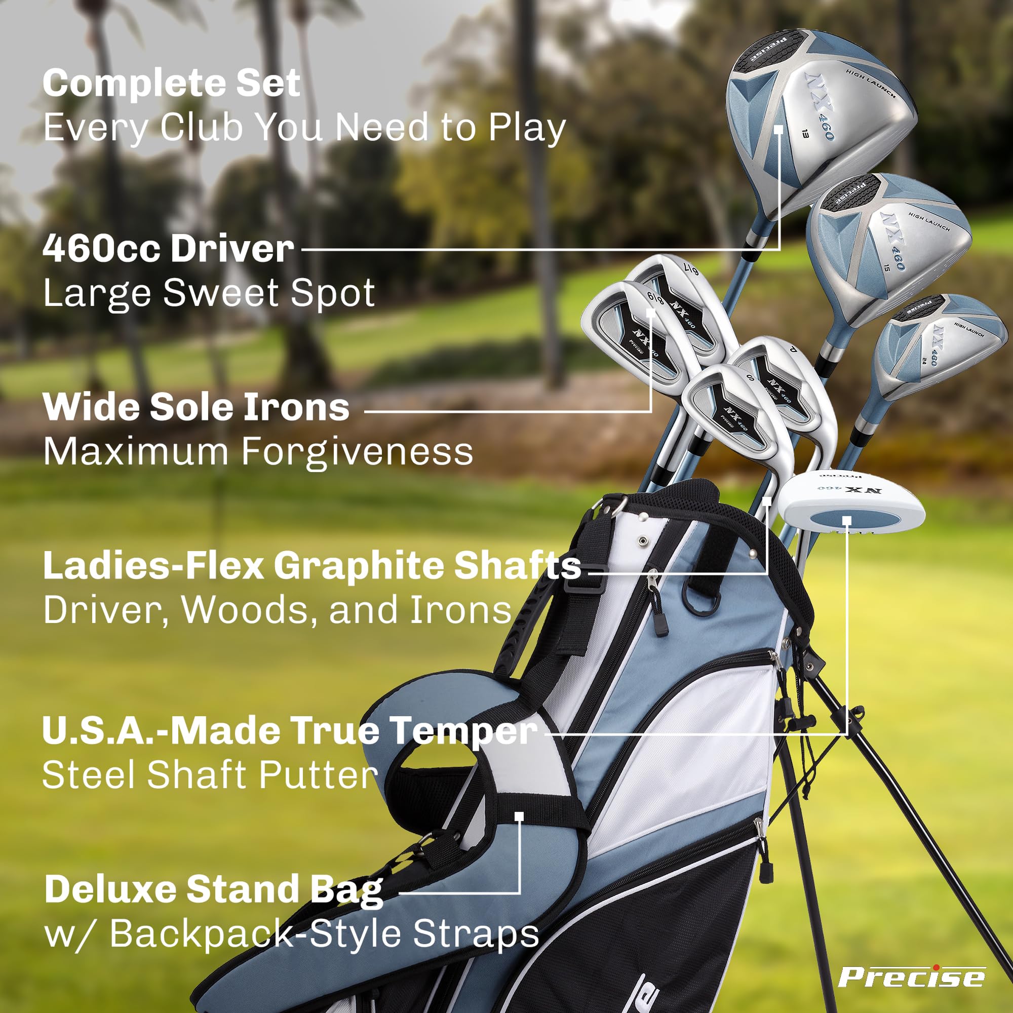 Amazon.com : Precise NX460 Complete Womens Golf Clubs Full Set